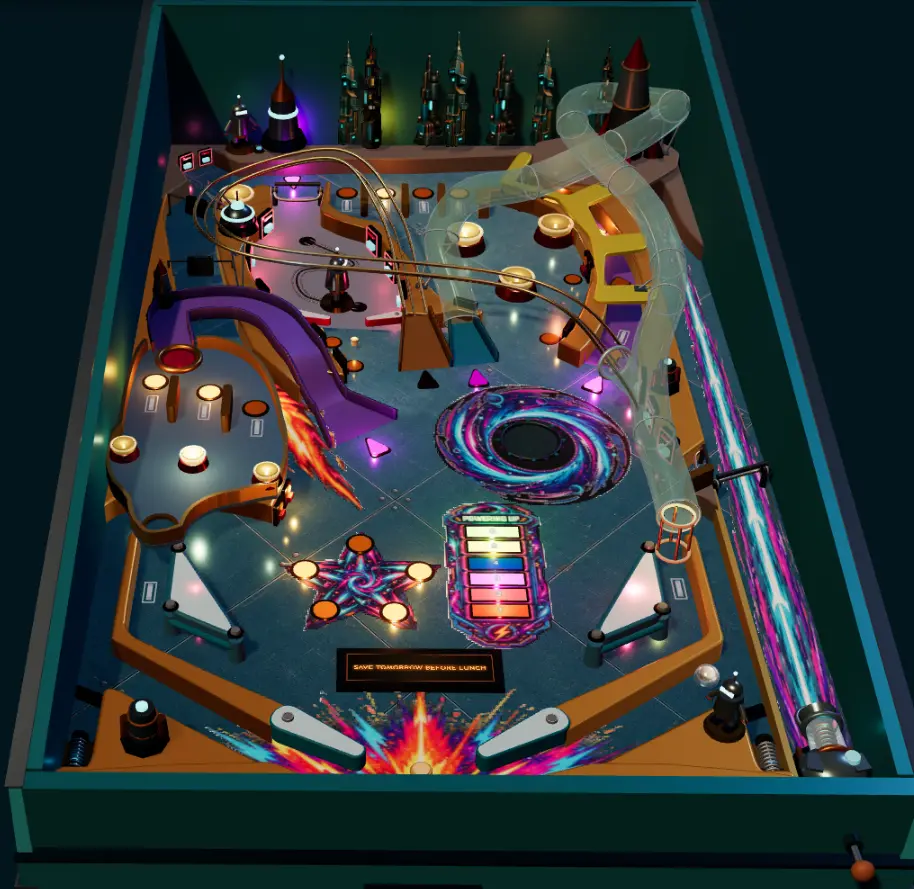 Justin Credible's Futureball pinball table